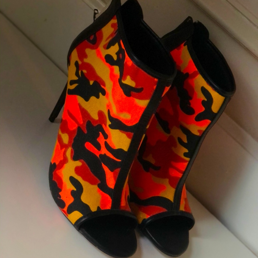 COPY - Anne Michelle Peep Toe Stiletto Booties